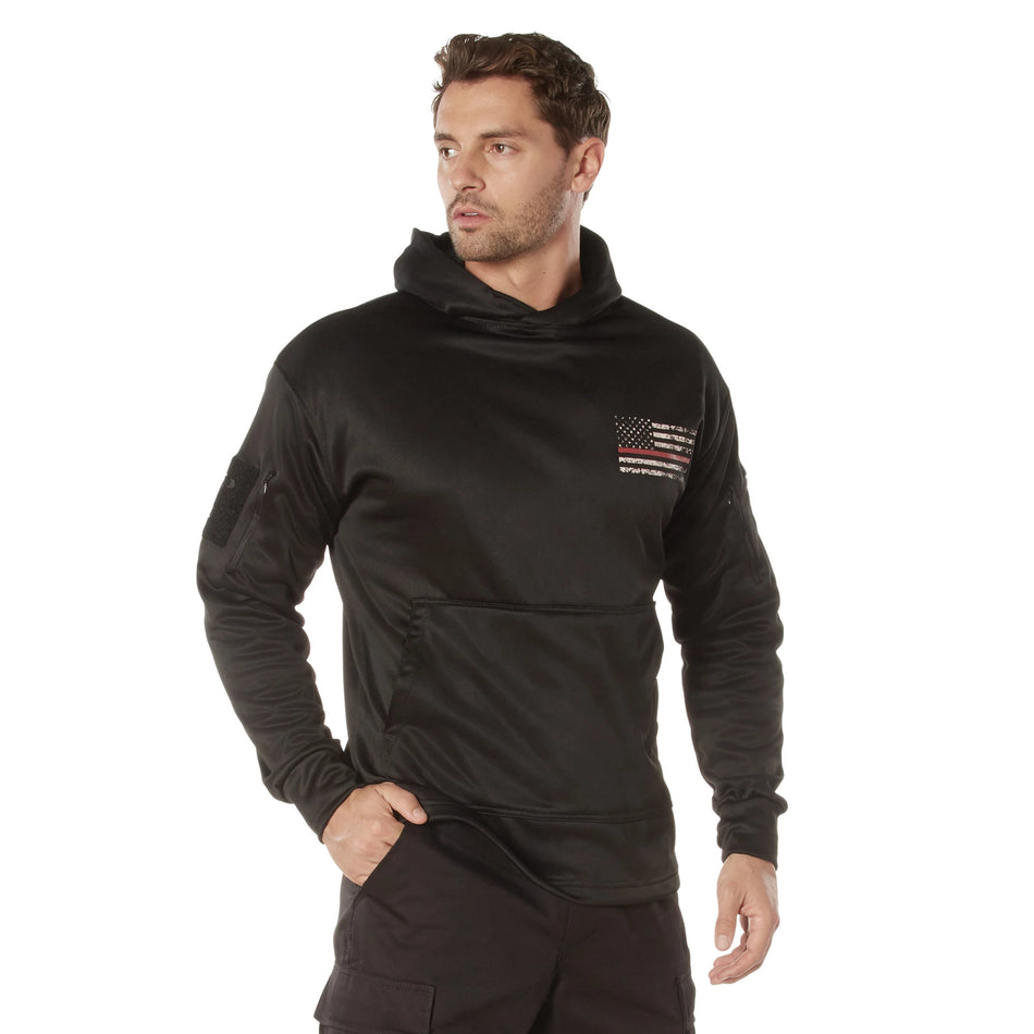 Rothco Concealed Carry Thin Red Line Hoodie – Tactical CCW Pullover Hoodie