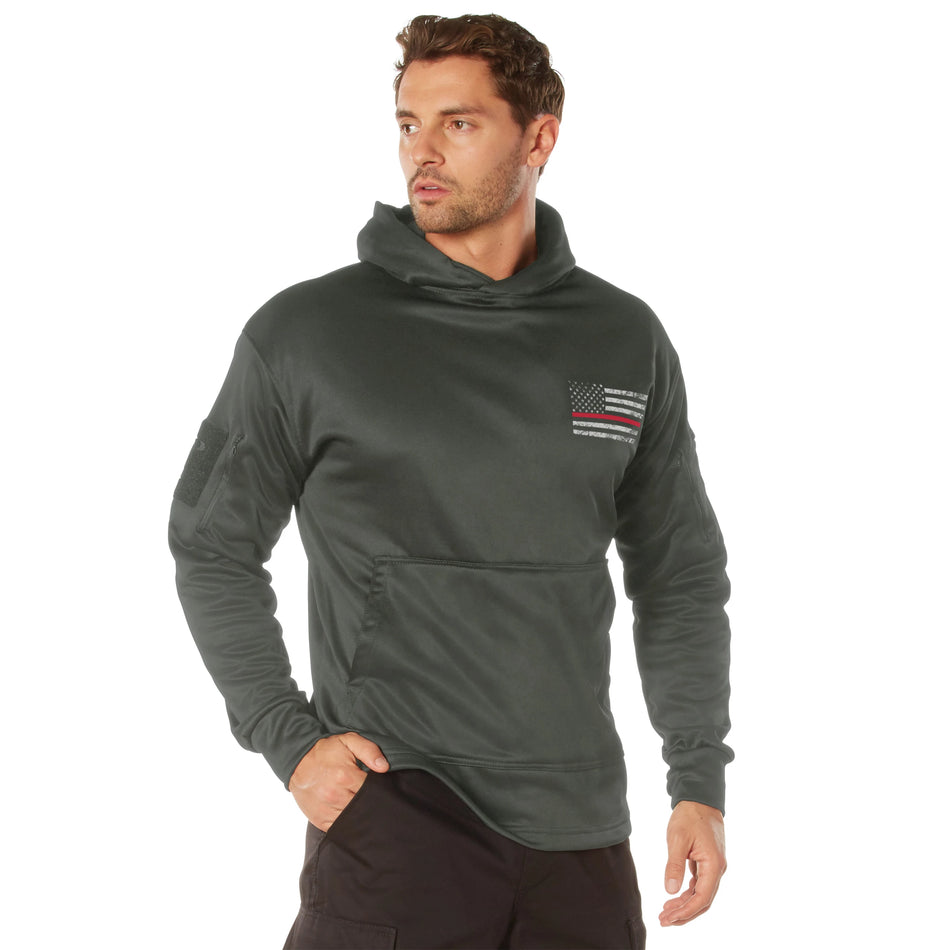 Rothco Concealed Carry Thin Red Line Hoodie – Tactical CCW Pullover Hoodie