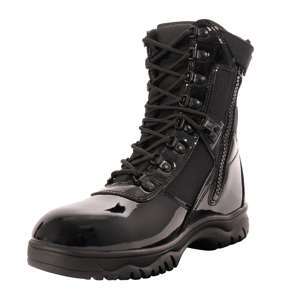 Rothco Forced Entry 8" High-Gloss Side Zip Tactical Boot