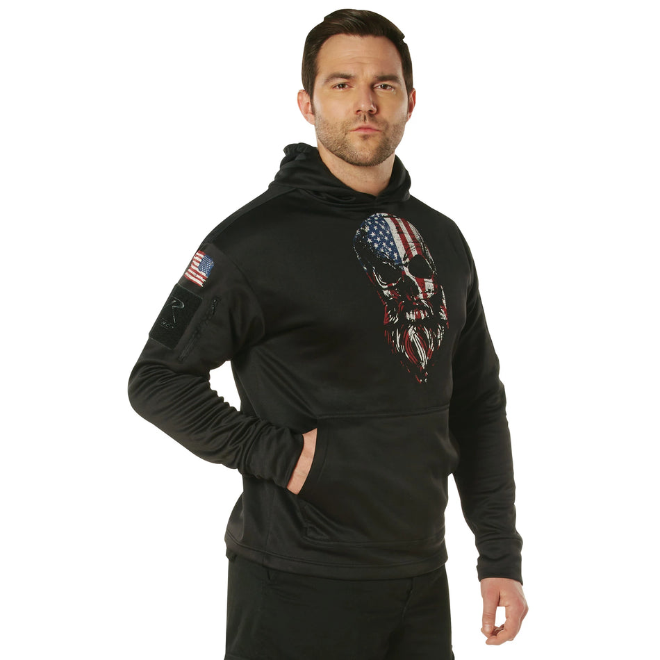 Rothco Bearded Skull Concealed Carry Hoodie – Black Tactical CCW Hoodie
