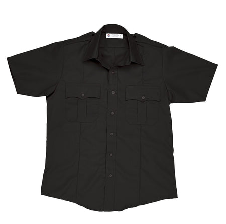 Liberty Uniform 771MBK Black Short Sleeve Polyester Police Shirt
