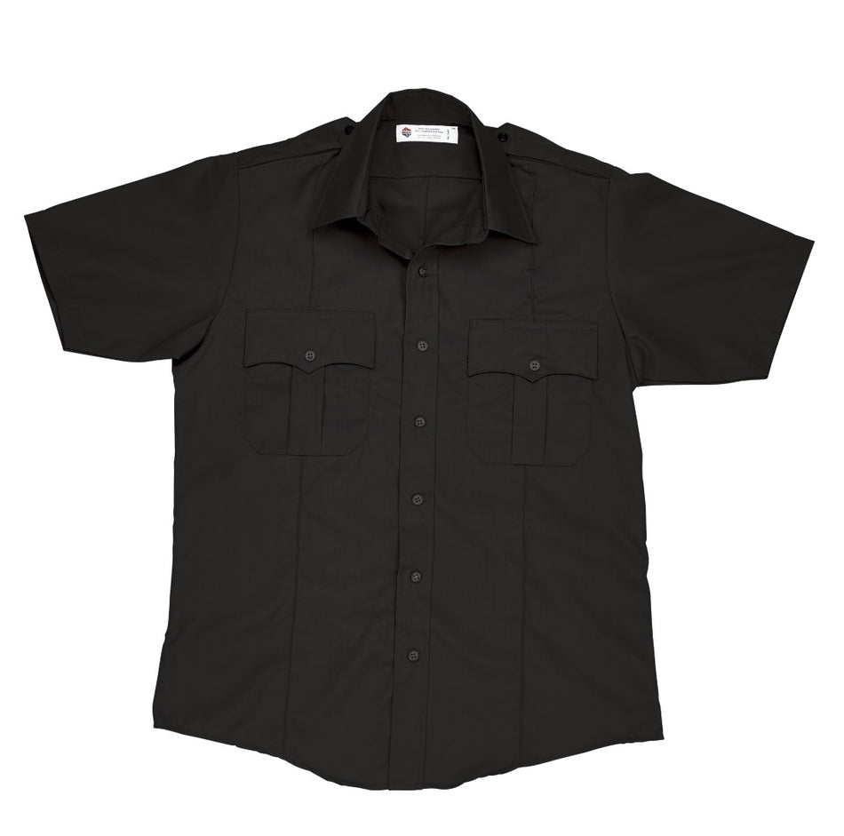 Liberty Uniform 771MBK Black Short Sleeve Polyester Police Shirt