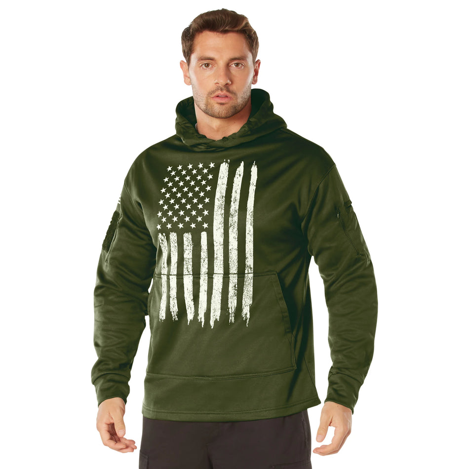 Rothco Concealed Carry U.S. Flag Hoodie – Tactical CCW Pullover Hoodie