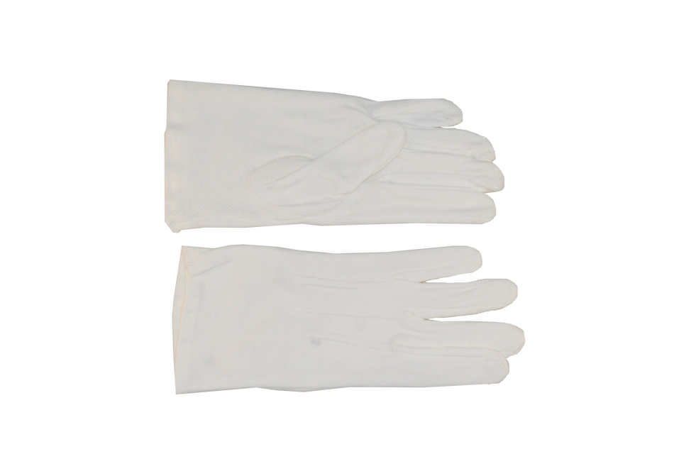 Hero's Pride Parade Slip-On Gloves with Grip Dots & Raised Pointing - White