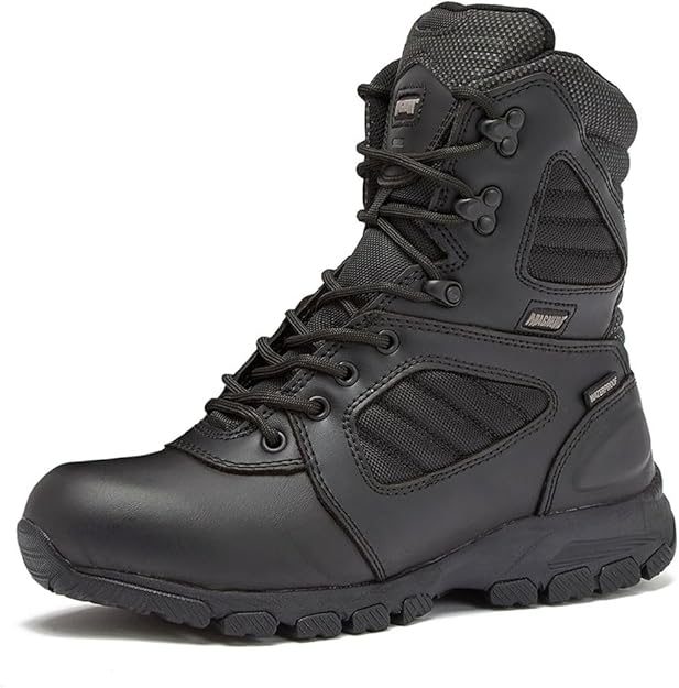 Magnum Boots Mag Lynx 8" Police & Law Enforcement Side-Zip Waterproof Tactical Boot – Black