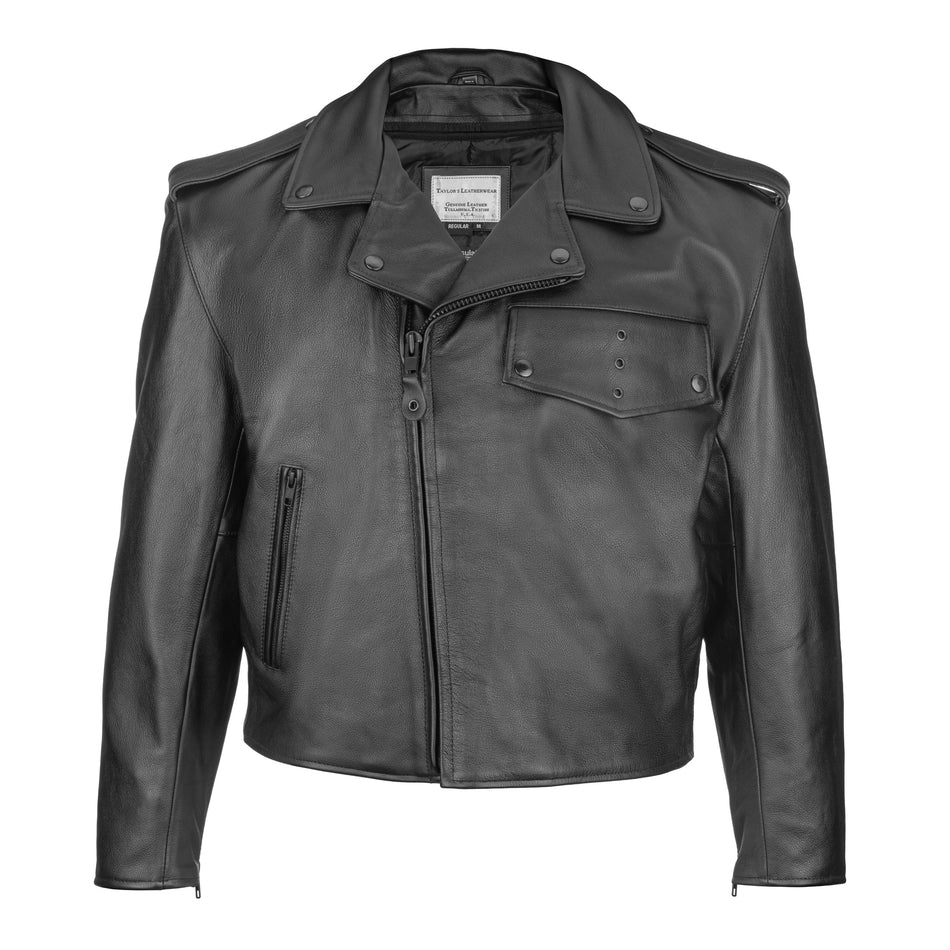 Taylor's Leatherwear DPD69Z Detroit Cowhide Leather Motorcycle Jacket