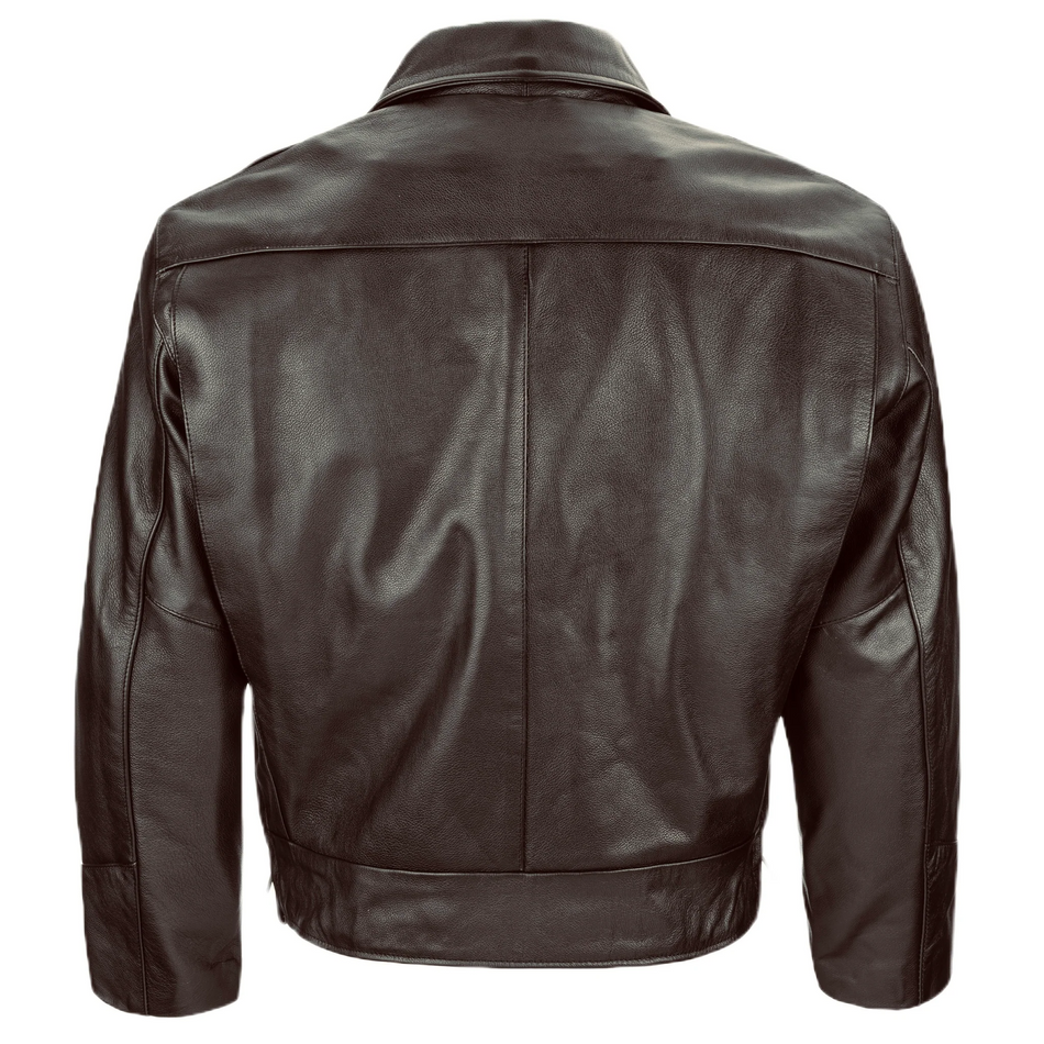 Taylor's Leatherwear 4461Z Indianapolis Brown Leather Police Jacket