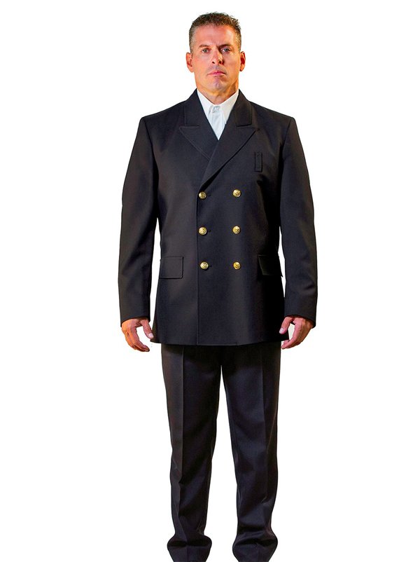 Anchor Uniform 211PY Men's Double Breasted Polyester Dress Coat