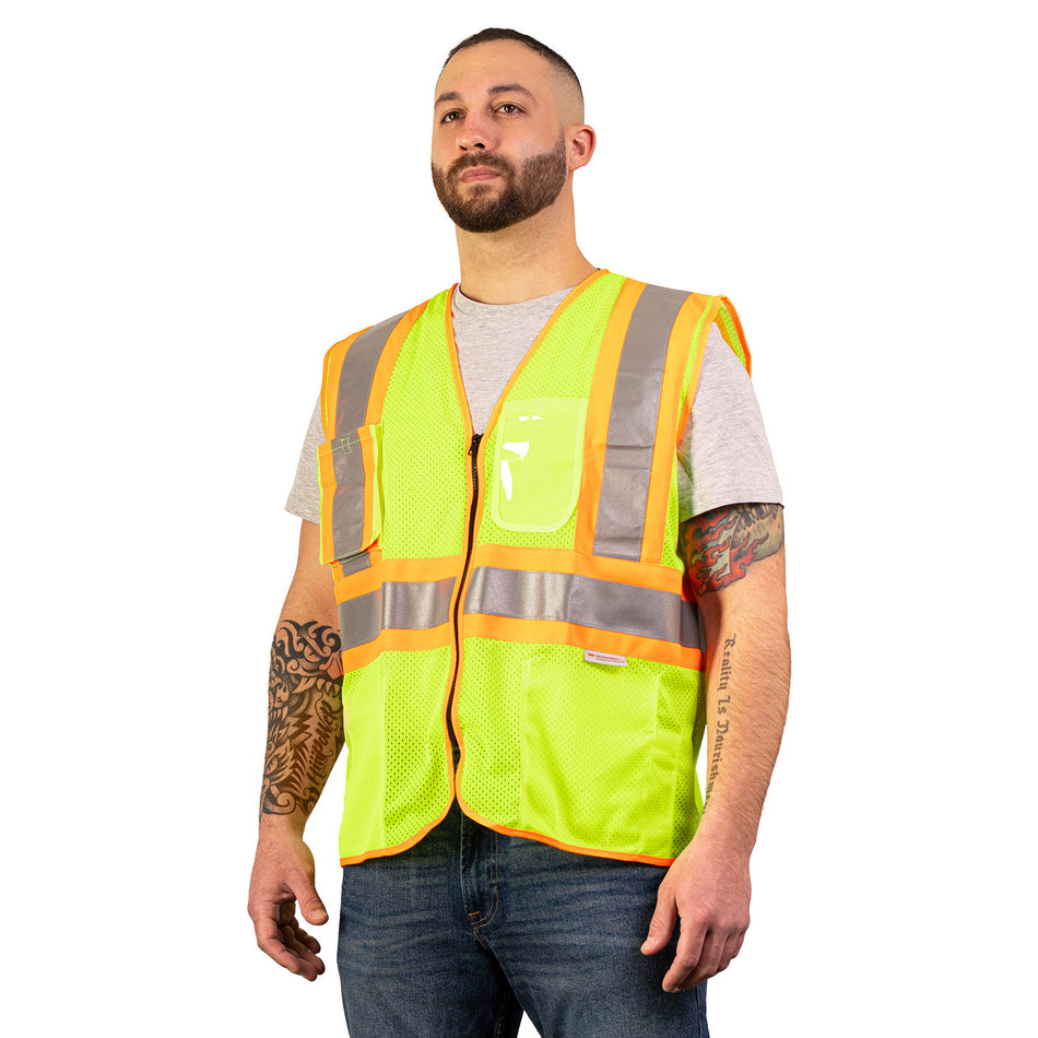 game-sportswear-dot-mesh-safety-vest-ansi-2-zippered-I-85-model