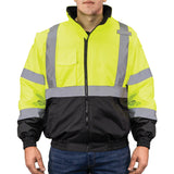 Game Sportswear 1320E Econo Hi-Vis Black Bottom Bomber Jacket