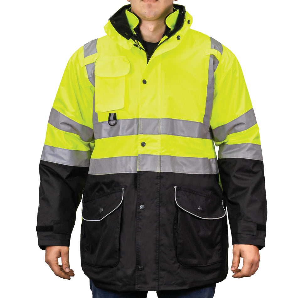 Game Sportswear 1355 Hi-Vis 6-in-1 Black Bottom Parka System