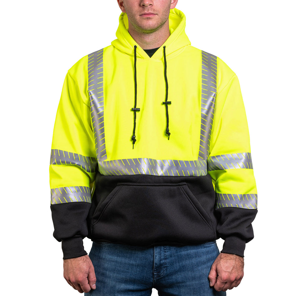 Game Sportswear 8550E Hi-Vis Pullover Hoodie with Segmented Tape