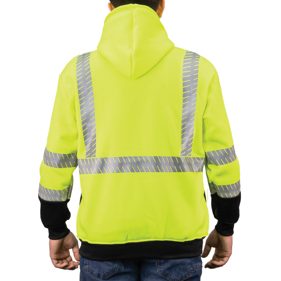 Game Sportswear 865E Hi-Vis Full-Zip Hoodie with Segmented Tape