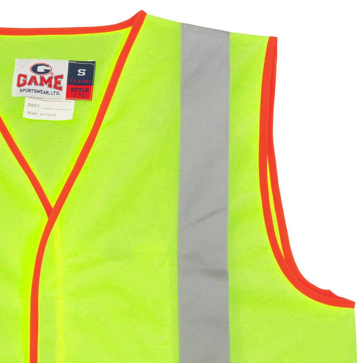 Game Sportswear I-70 Econo Safety Polyester Vest