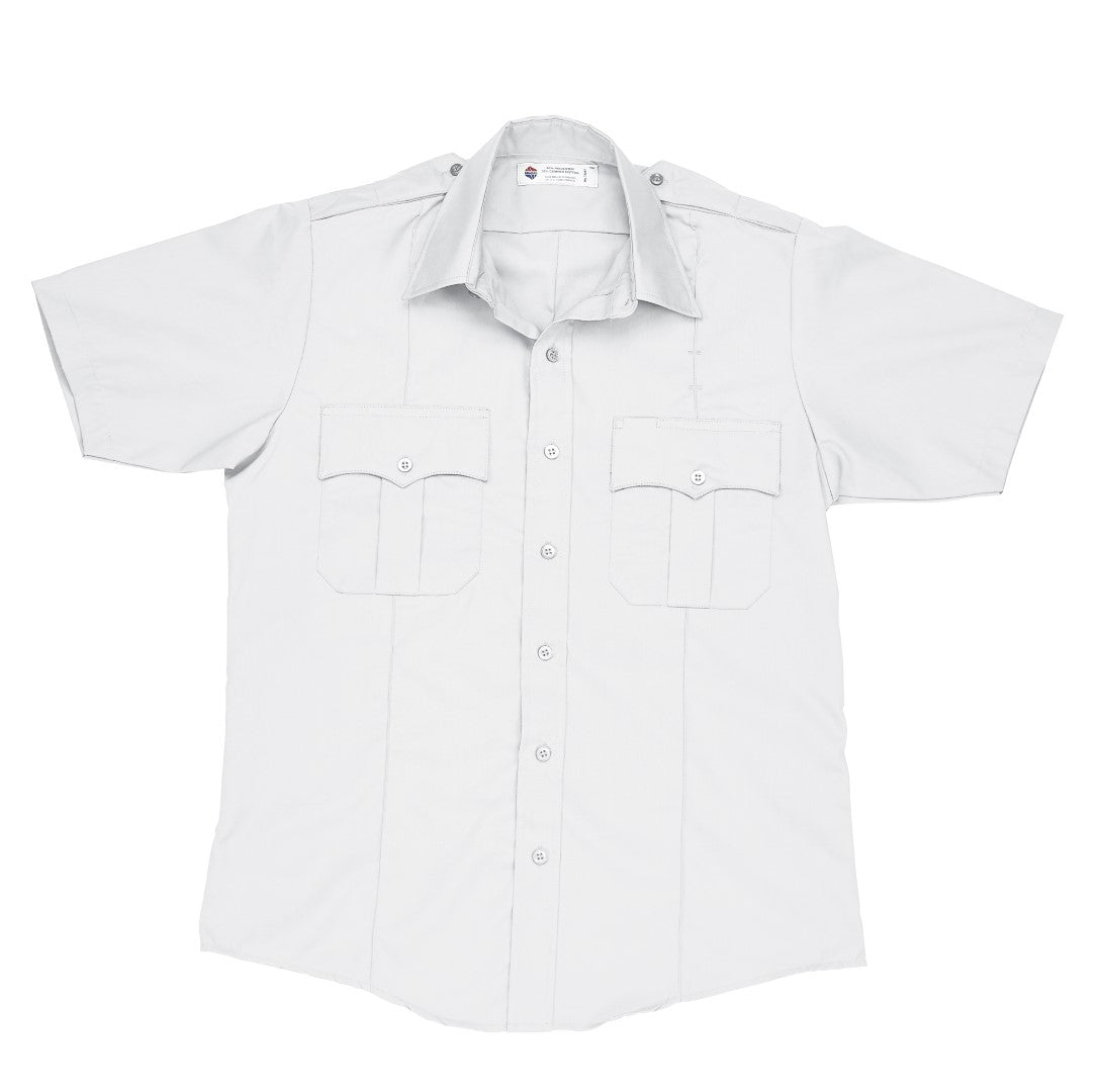 Liberty Uniform 771MWH White Short Sleeve Polyester Police Shirt