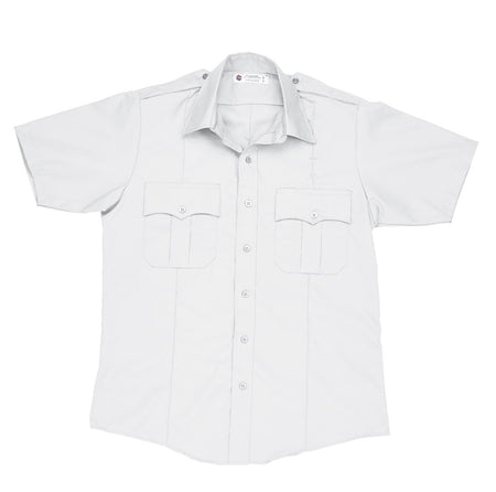 Liberty Uniform 771MWH White Short Sleeve Polyester Police Shirt