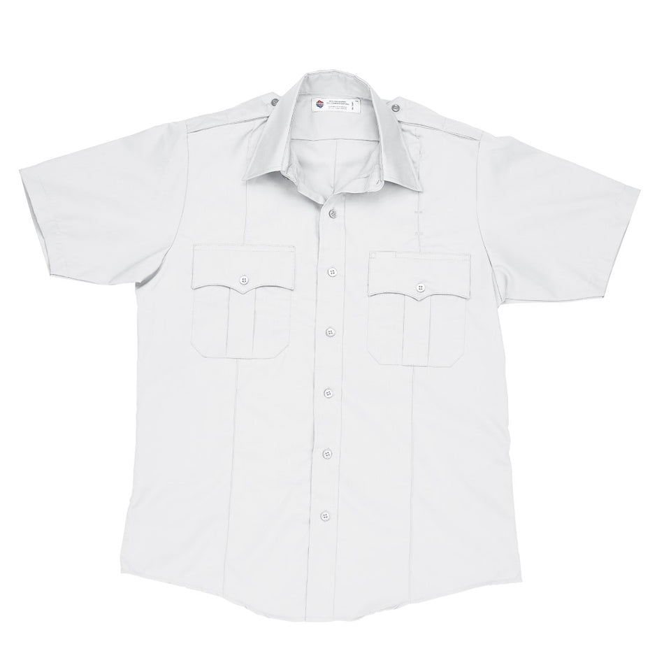 Liberty Uniform 771MWH White Short Sleeve Polyester Police Shirt