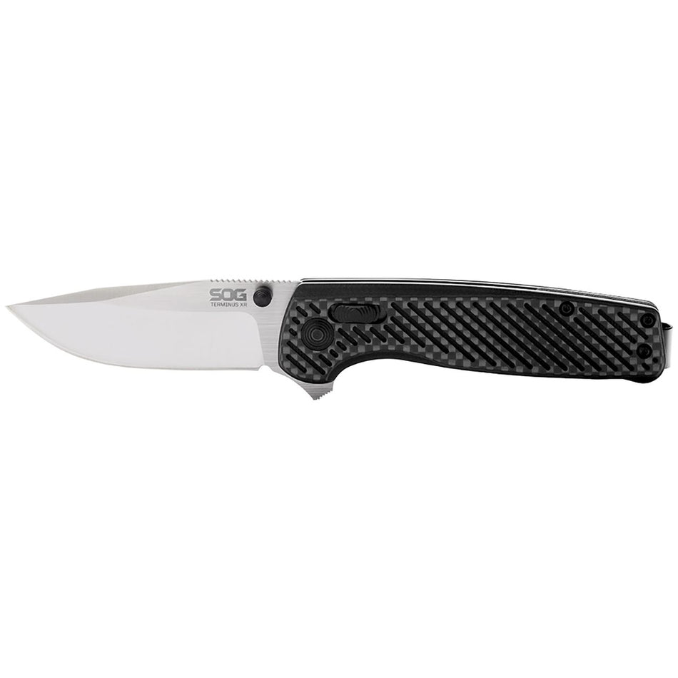 SOG Terminus XR Folding Knife – Carbon Fiber + G10