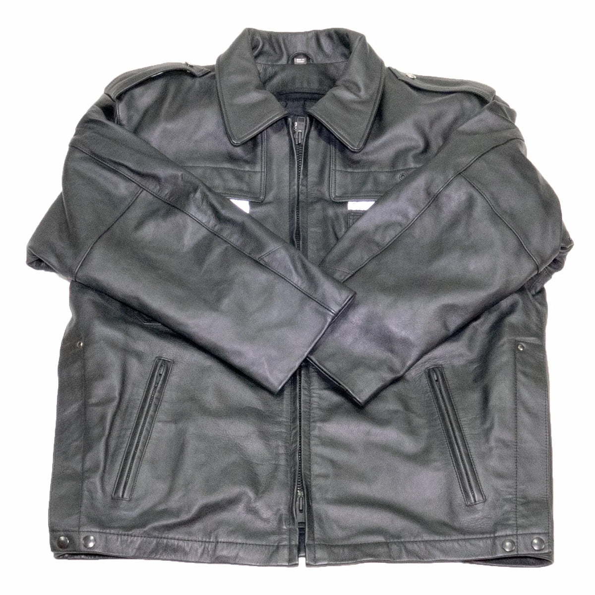 taylor-leatherwear-newark-police-leather-jacket-4465rz-front-flat