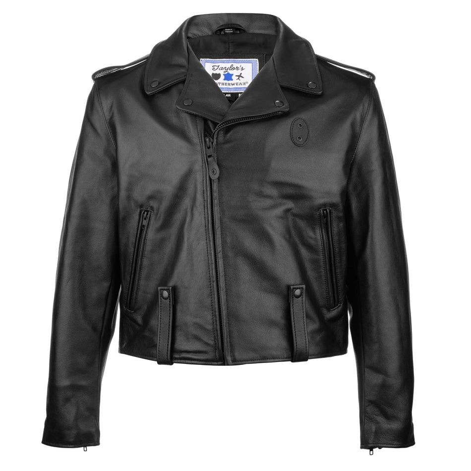 Taylor's Leatherwear 4471 New Orleans Cowhide Leather Motorcycle Jacket