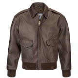 Taylor's Leatherwear A299 A2 Brown Goatskin Vintage Style Bomber Jacket