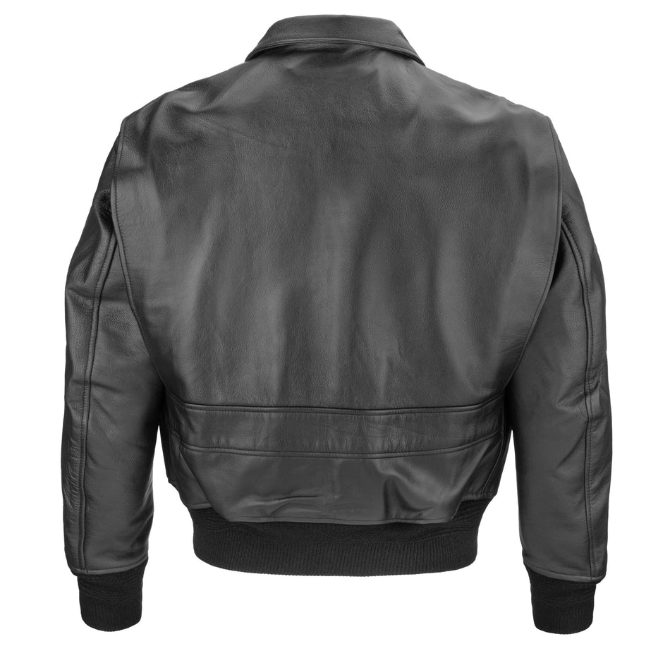 Taylor's Leatherwear ANJ-3 Black Goatskin Leather Bomber Jacket