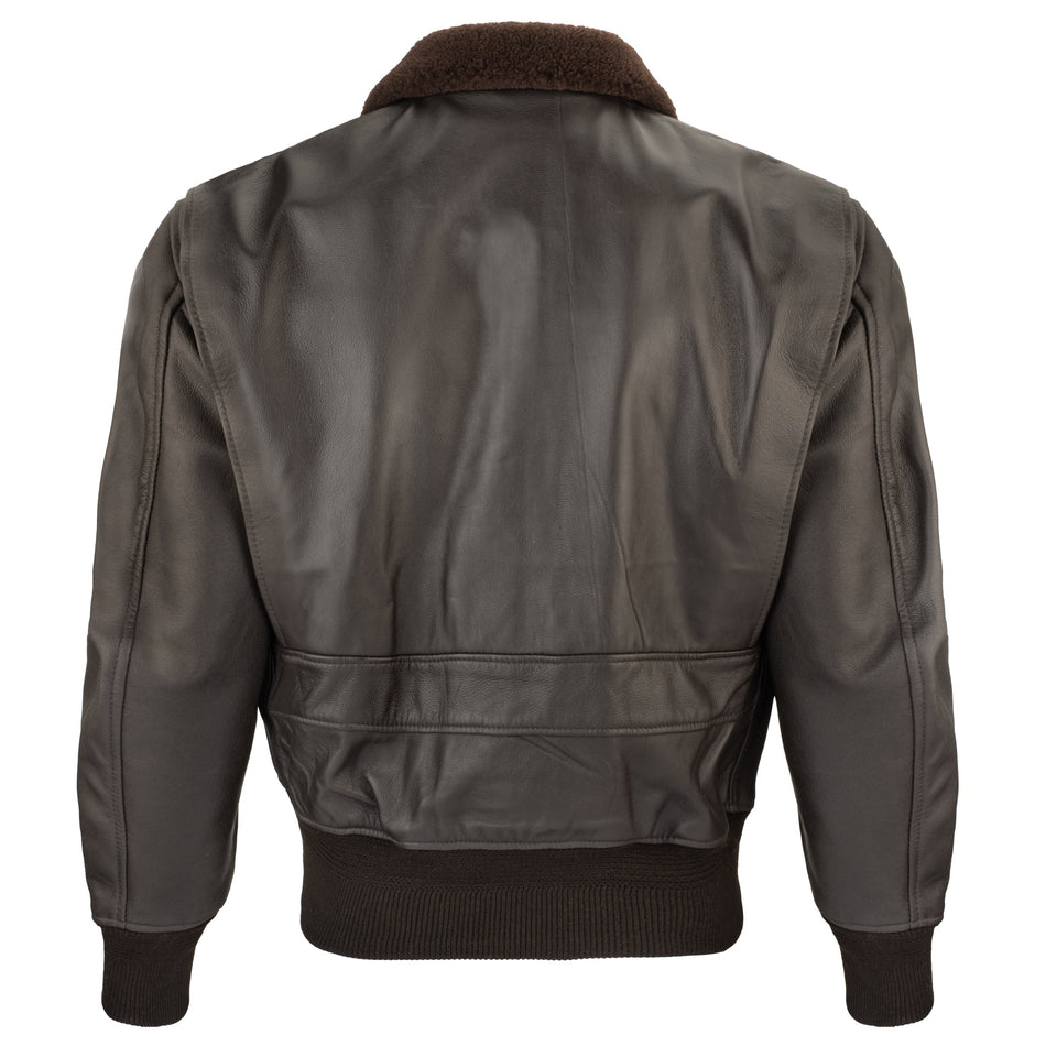 Taylor's Leatherwear G-1 Brown Goatskin Leather Bomber Jacket