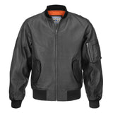 Taylor's Leatherwear MA-1 Black Sheepskin Leather Flight Jacket