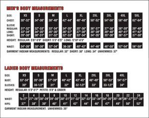 TRU-SPEC SIZE CHART 02