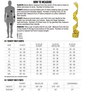 TRU-SPEC Size Chart
