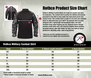 Rothco Combat Shirt-Size Chart-3