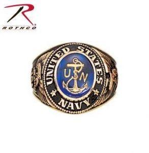 Rothco Deluxe Brass Engraved Ring - 823-A - Navy