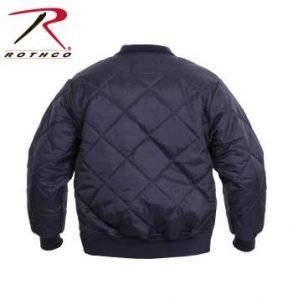 Rothco Diamond Nylon Quilted Flight Jacket - 7160-D - Navy Blue