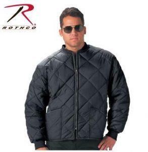 Rothco Diamond Nylon Quilted Flight Jacket - 7230 - Black