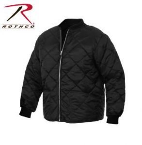 Rothco Diamond Nylon Quilted Flight Jacket - 7230-C - Black