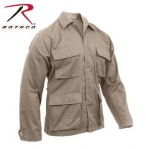 Rothco Poly-Cotton Twill Solid BDU Shirts - 7900-B - Khaki