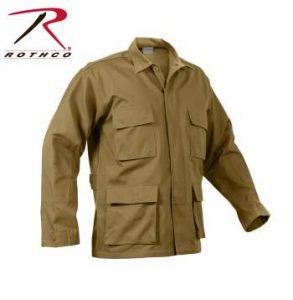 Rothco Poly-Cotton Twill Solid BDU Shirts - 8508-B1 - Coyote Brown