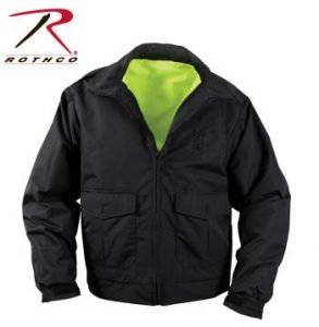 Rothco Reversible Hi-visibility Uniform Jacket - 8720_black_side_inset_flat-hr