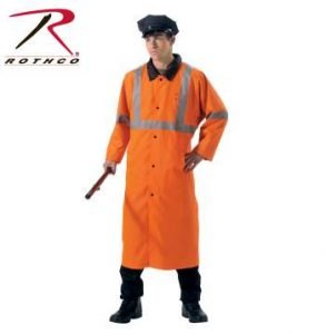 Rothco Reversible Reflective Rain Parka - 3889-B - Black-Orange